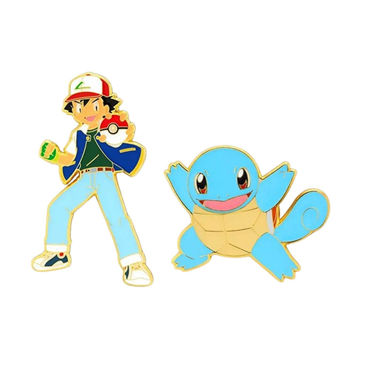 POKEMON - POKEMON ASH AND SQUIRTLE ENAMEL PIN SET