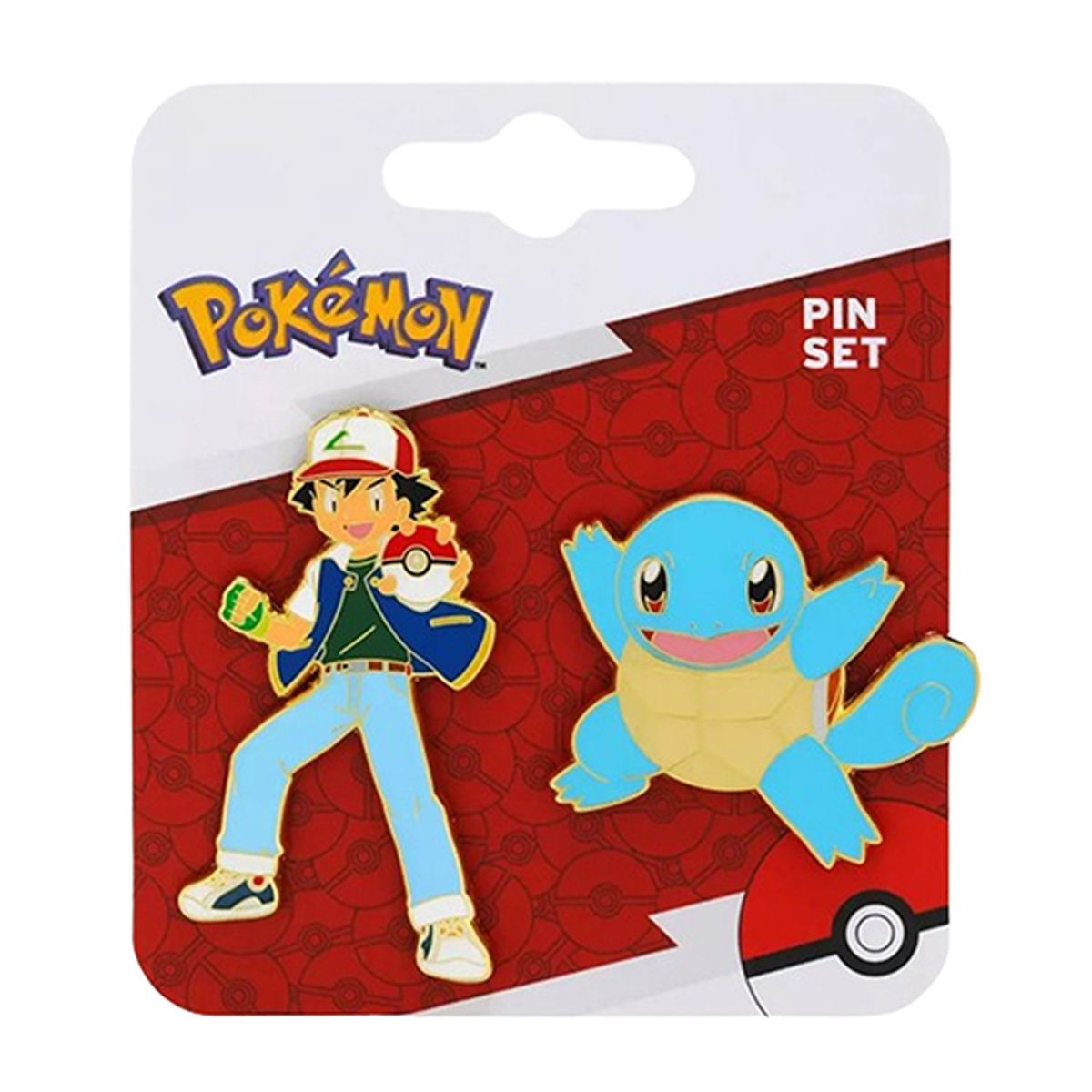 POKEMON - POKEMON ASH AND SQUIRTLE ENAMEL PIN SET