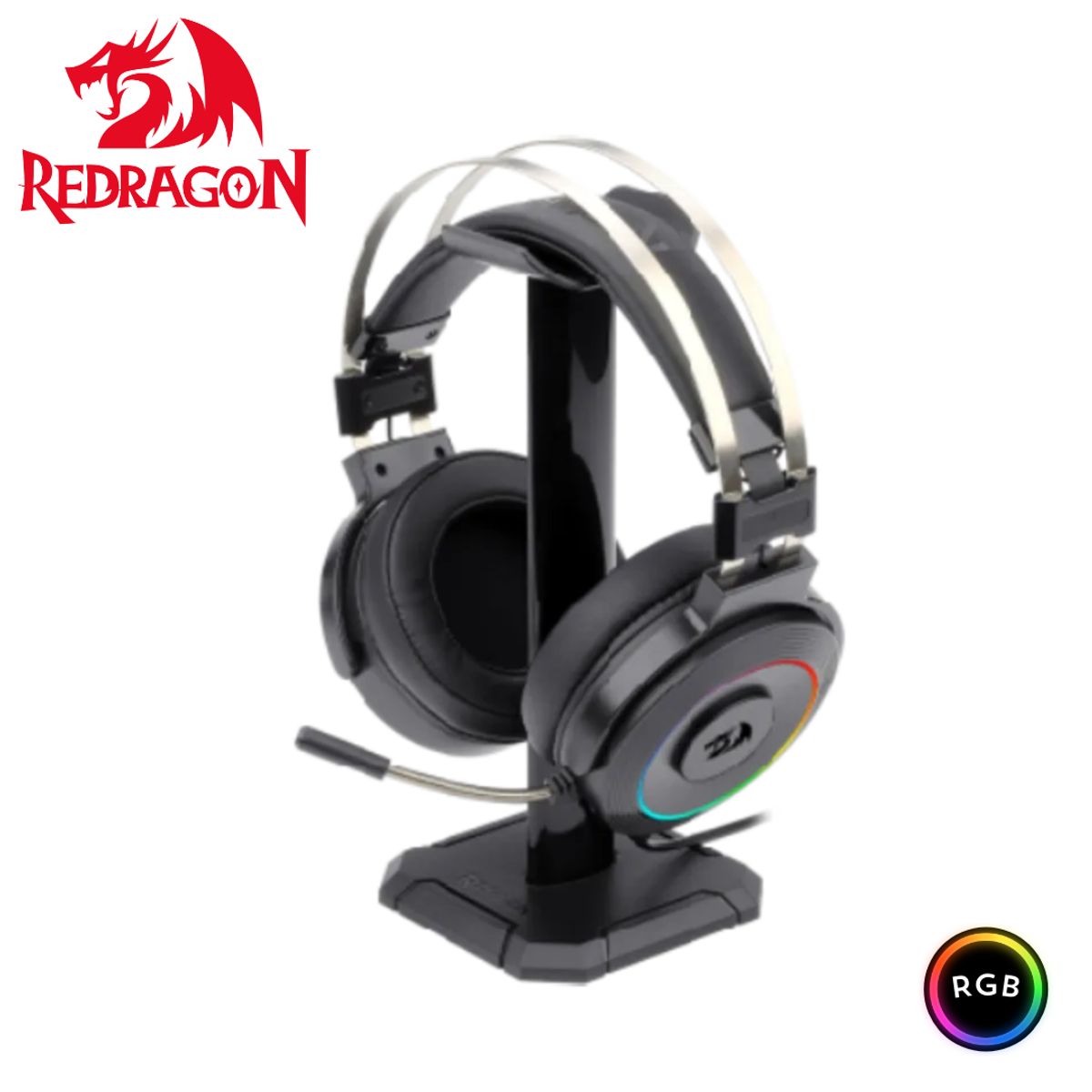 REDRAGON - Audifono Gamer Redragon LAMIA H320RGB 7.1 Virtual con Stand
