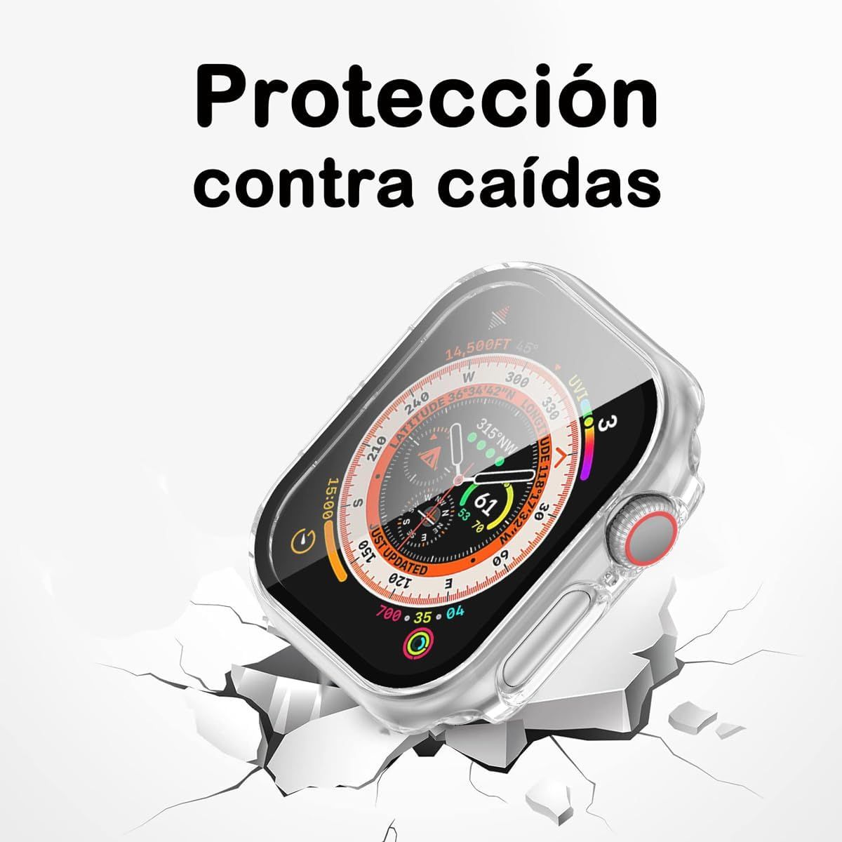GENERICO - Case Bumper Para Apple Watch Serie 10 De 46mm - Transparente