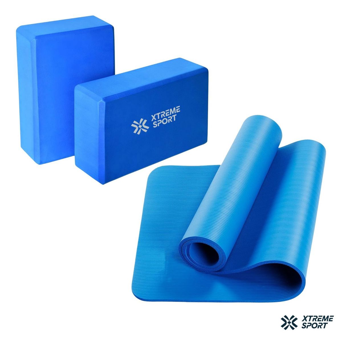 Xtreme Sport - Mat de Yoga Grueso 15mm + Bloque de Yoga y Pilates