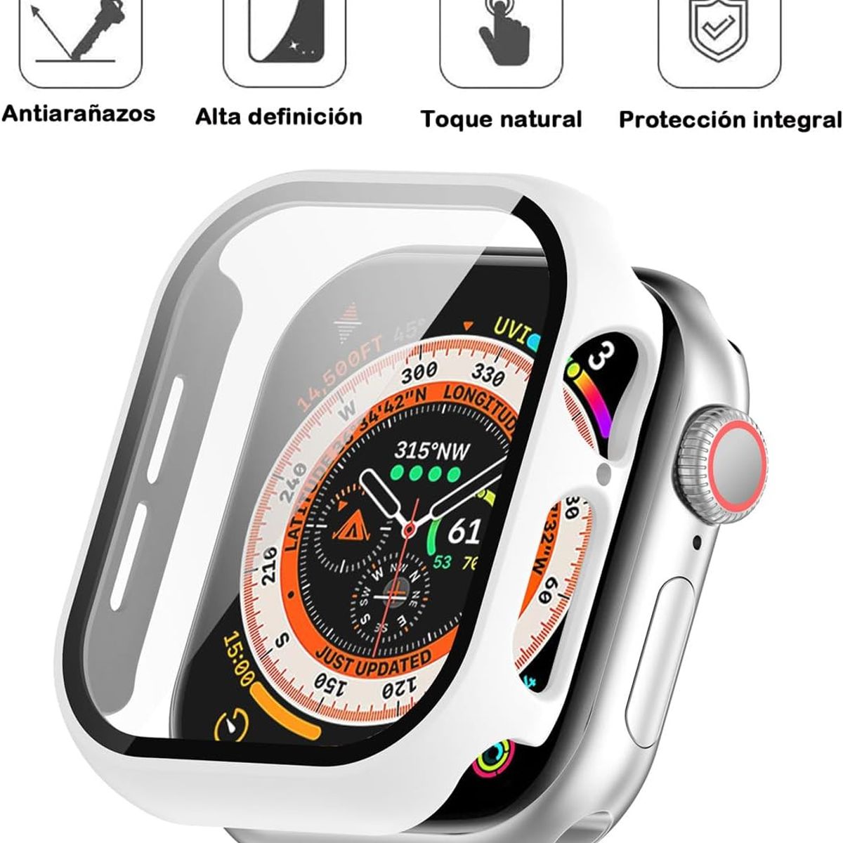 GENERICO - Case Bumper Para Apple Watch Serie 10 De 46mm - Blanco