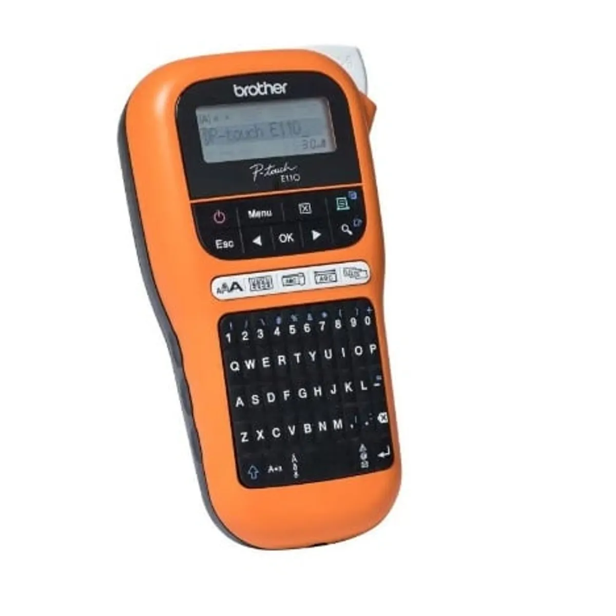 BROTHER - Rotuladora Portatil Brother PT-E110VP Con Maletin 20MMS NegroNaranja