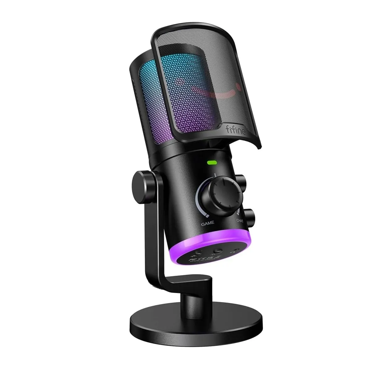 FIFINE - Fifine - Micrófono Ampligame AM6 RGB USB Cardioide - Black