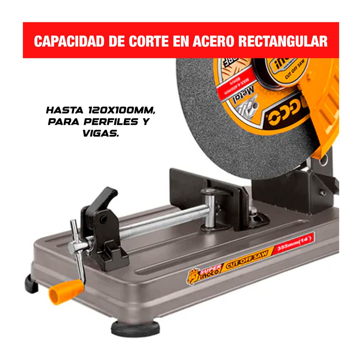 INGCO TOOLS - TRONZADORA 2200W INGCO CORTADORA METAL INDUSTRIAL + LENTE PROTECTOR