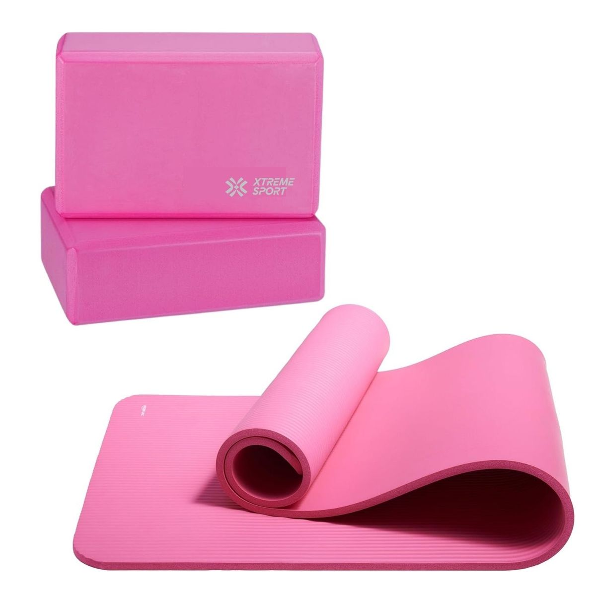 XTREME SPORT - Mat de Yoga Grueso 15mm + Bloque de Yoga y Pilates