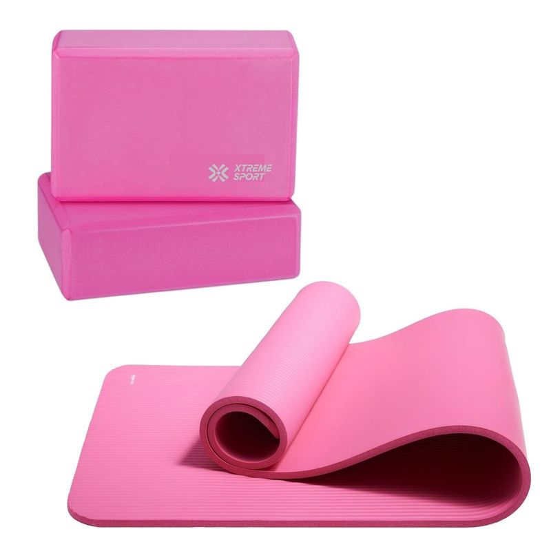 XTREME SPORT - Mat de Yoga Grueso 15mm + Bloque de Yoga y Pilates