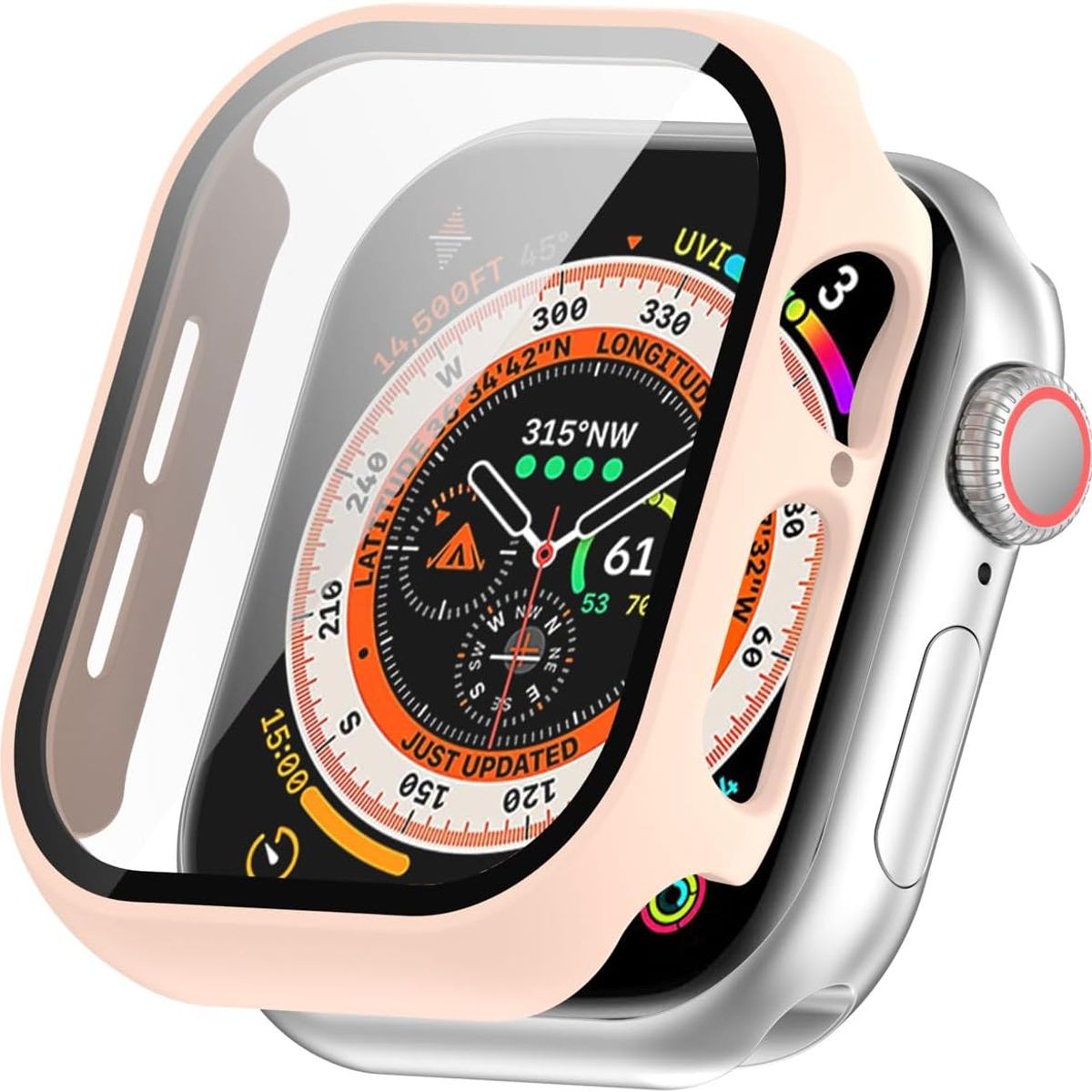 GENERICO - Case Bumper Para Apple Watch Serie 10 De 46mm - Rosa