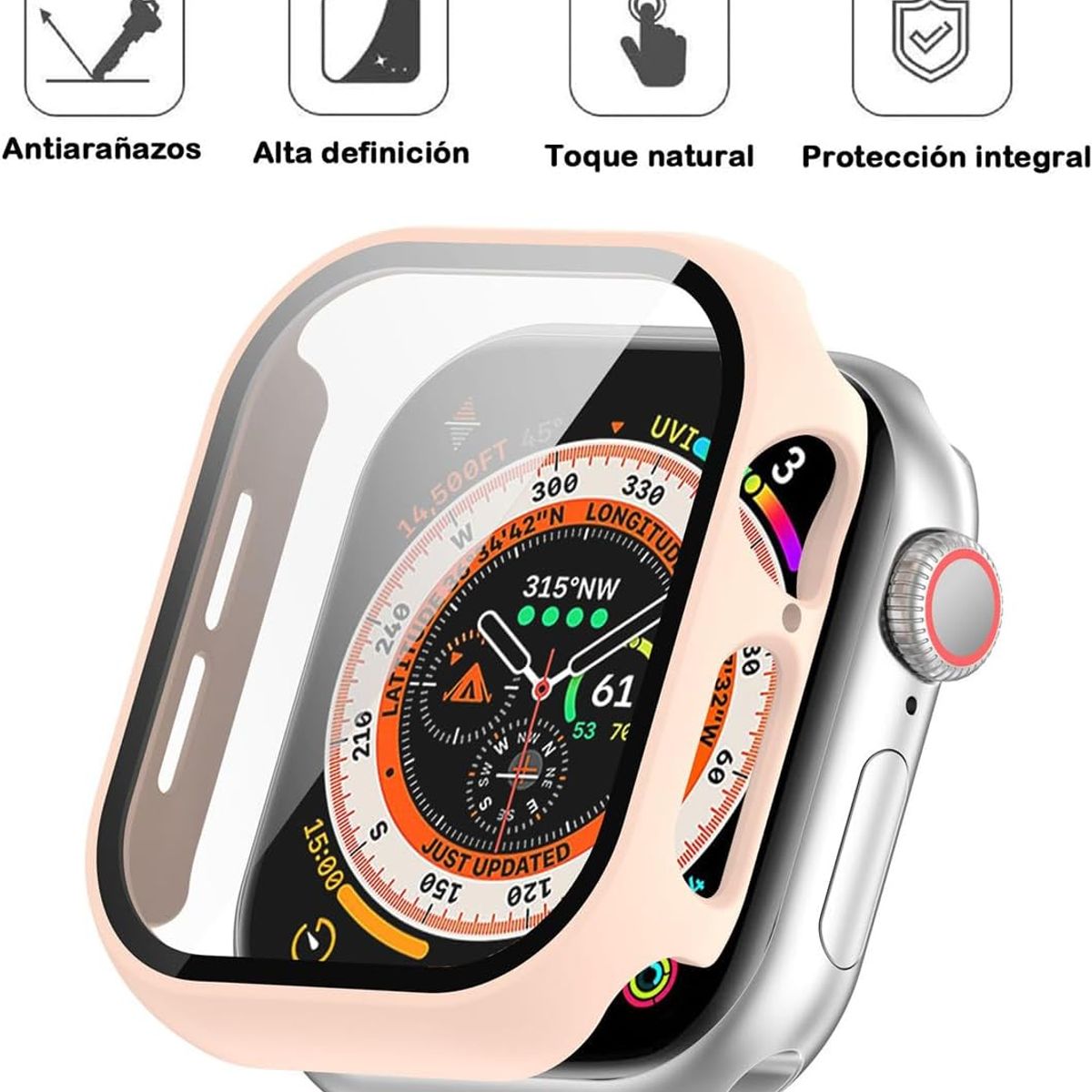 GENERICO - Case Bumper Para Apple Watch Serie 10 De 46mm - Rosa