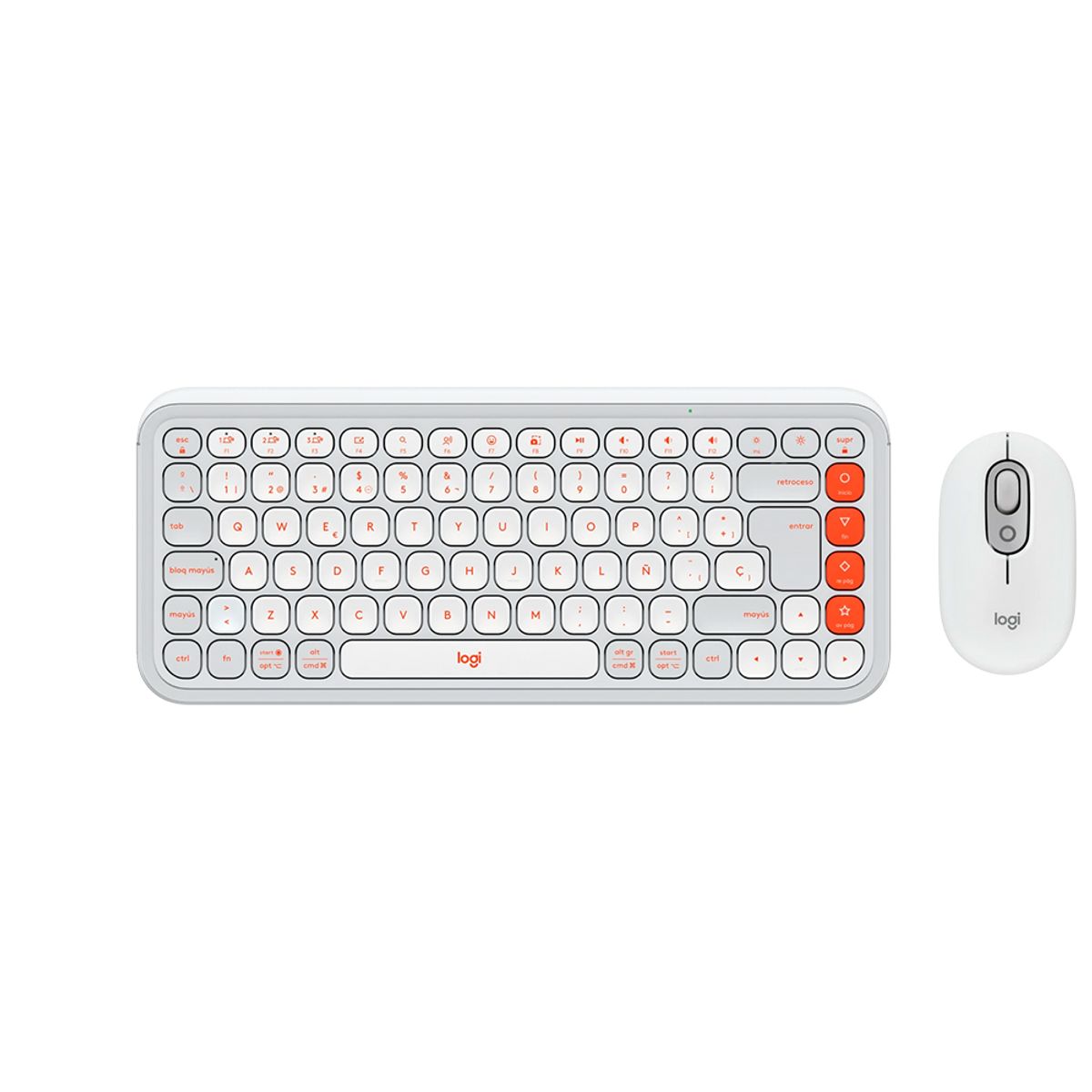 LOGITECH - Teclado Logitech + Mouse Pop Icon BluetoothWireless White