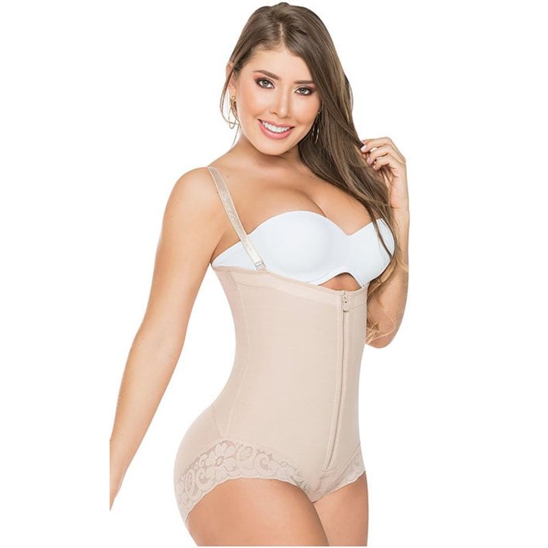 FAJAS SALOME - FAJAS SALOMÉ 412 BODY CACHETERO STRAPLESS CON ENCAJE SILICONADO
