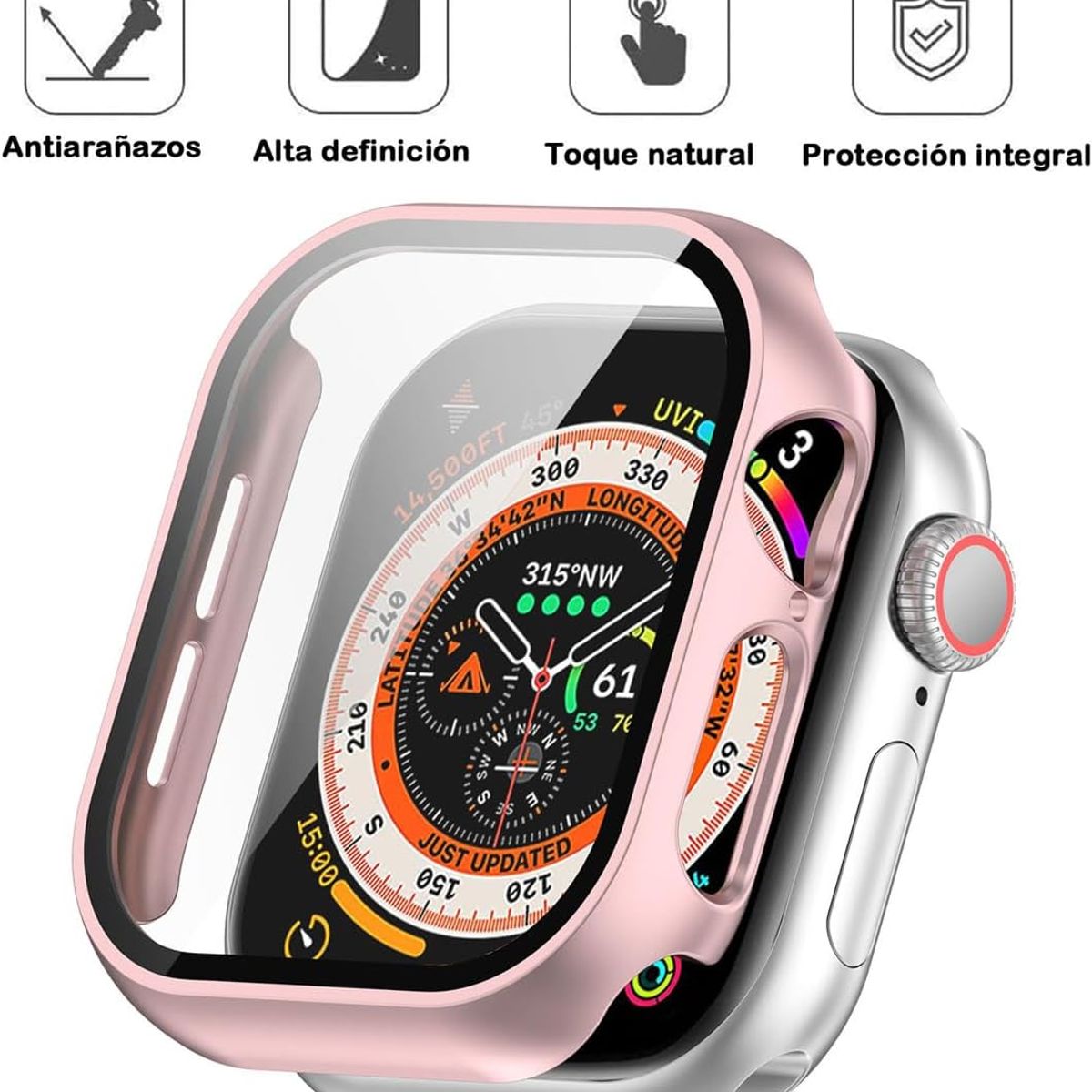 GENERICO - Case Bumper Para Apple Watch Serie 10 De 46mm - Oro Rosa