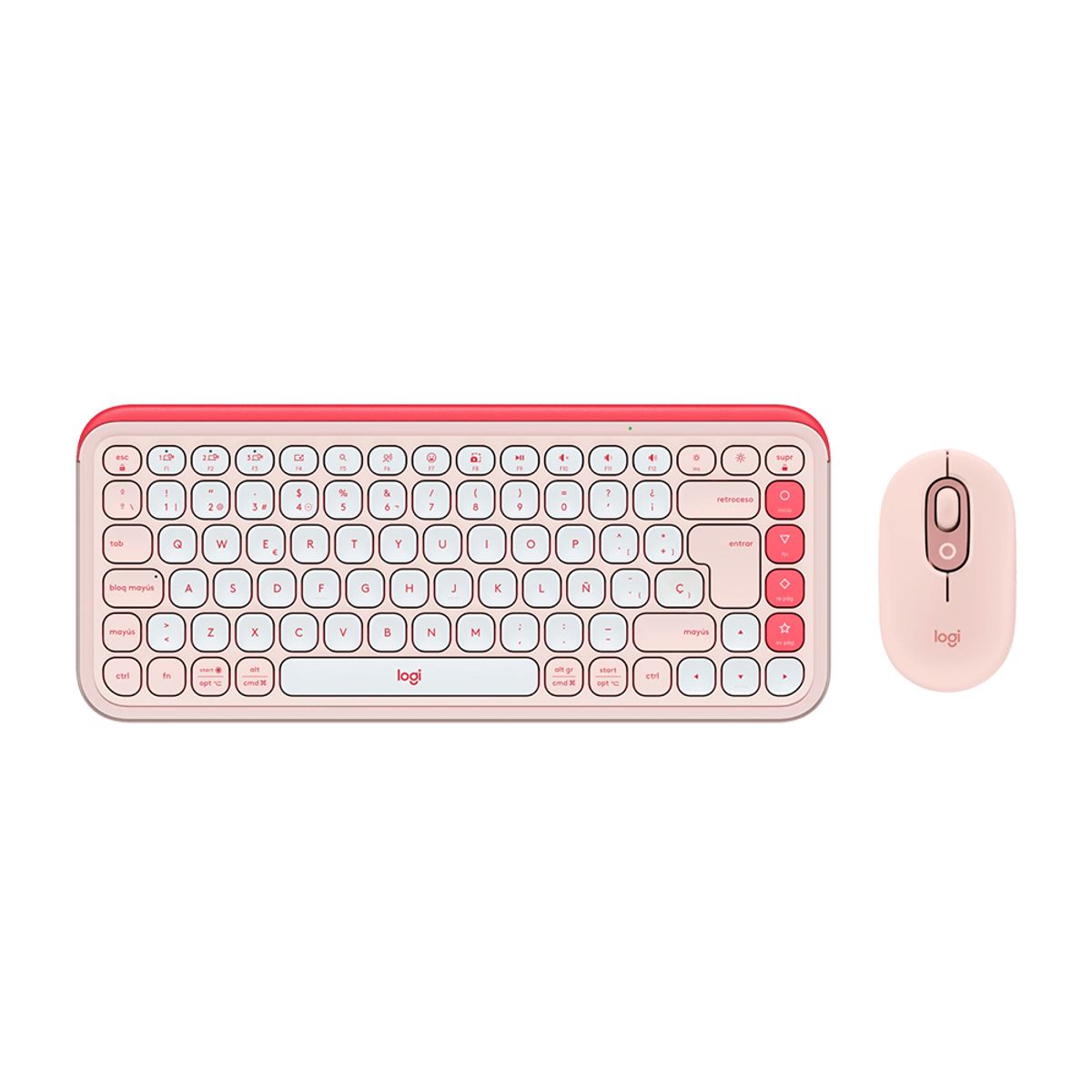 LOGITECH - Teclado Logitech + Mouse Pop Icon BluetoothWireless Pink