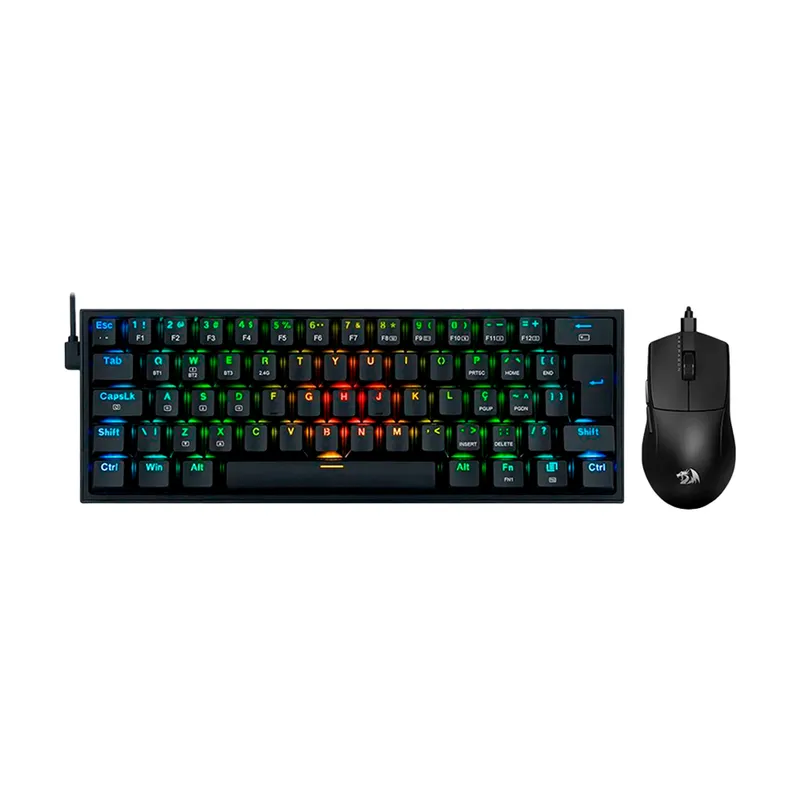 REDRAGON - COMBO REDRAGON S143 TECLADO FIZZ SP + MOUSE M724 NEGRO