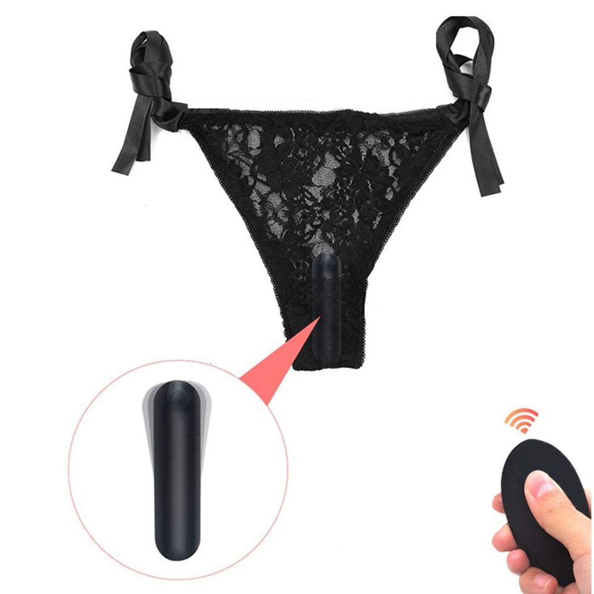 GENERICO - Vibrador con Prenda Íntima en Color Negro