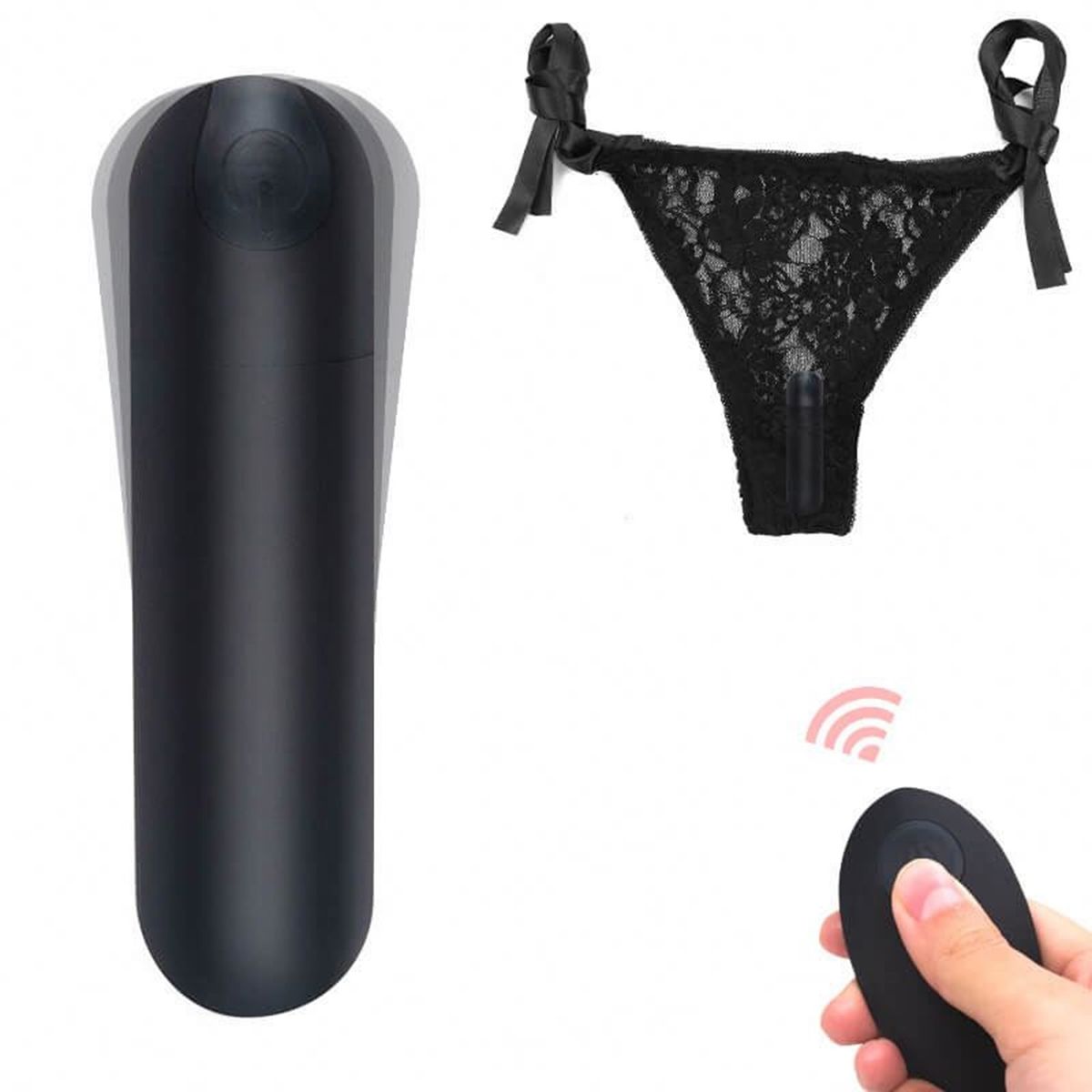 GENERICO - Vibrador con Prenda Íntima en Color Negro