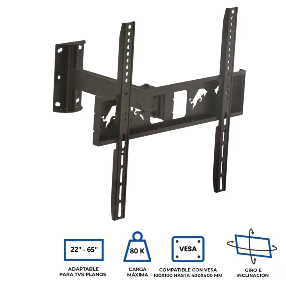 GENERICO - Soporte montaje de TV MD3132 de 22” a 65” con movimiento completo