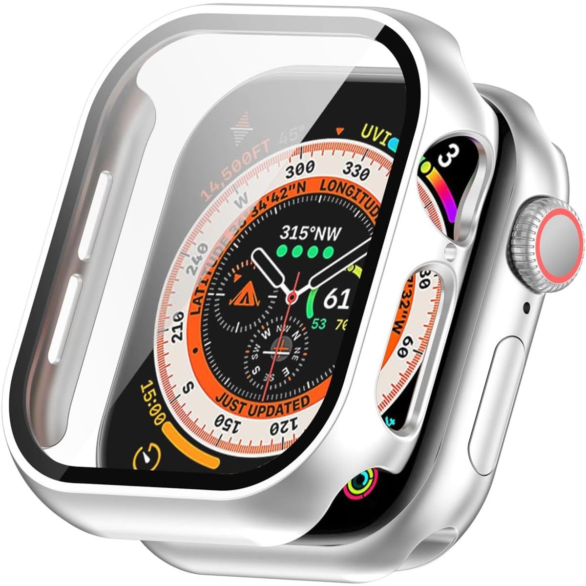 GENERICO - Case Bumper Para Apple Watch Serie 10 De 46mm - Plata