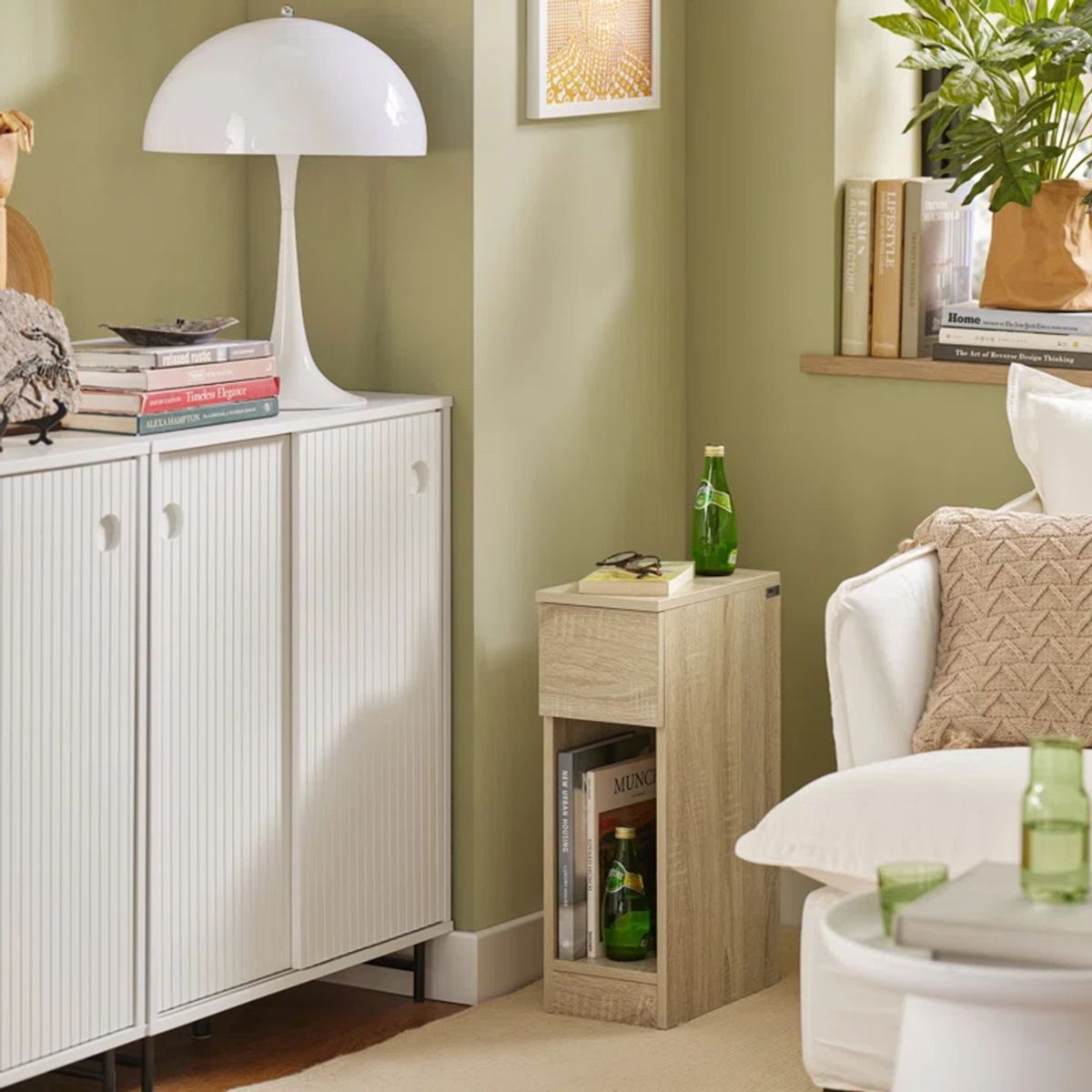 GENERICO - Mesa Lateral Lettie  Marrón R&R MUEBLES