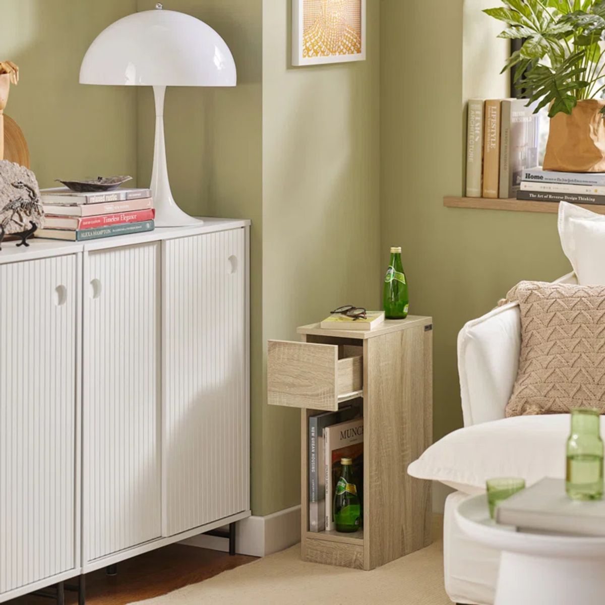 GENERICO - Mesa Lateral Lettie  Marrón R&R MUEBLES