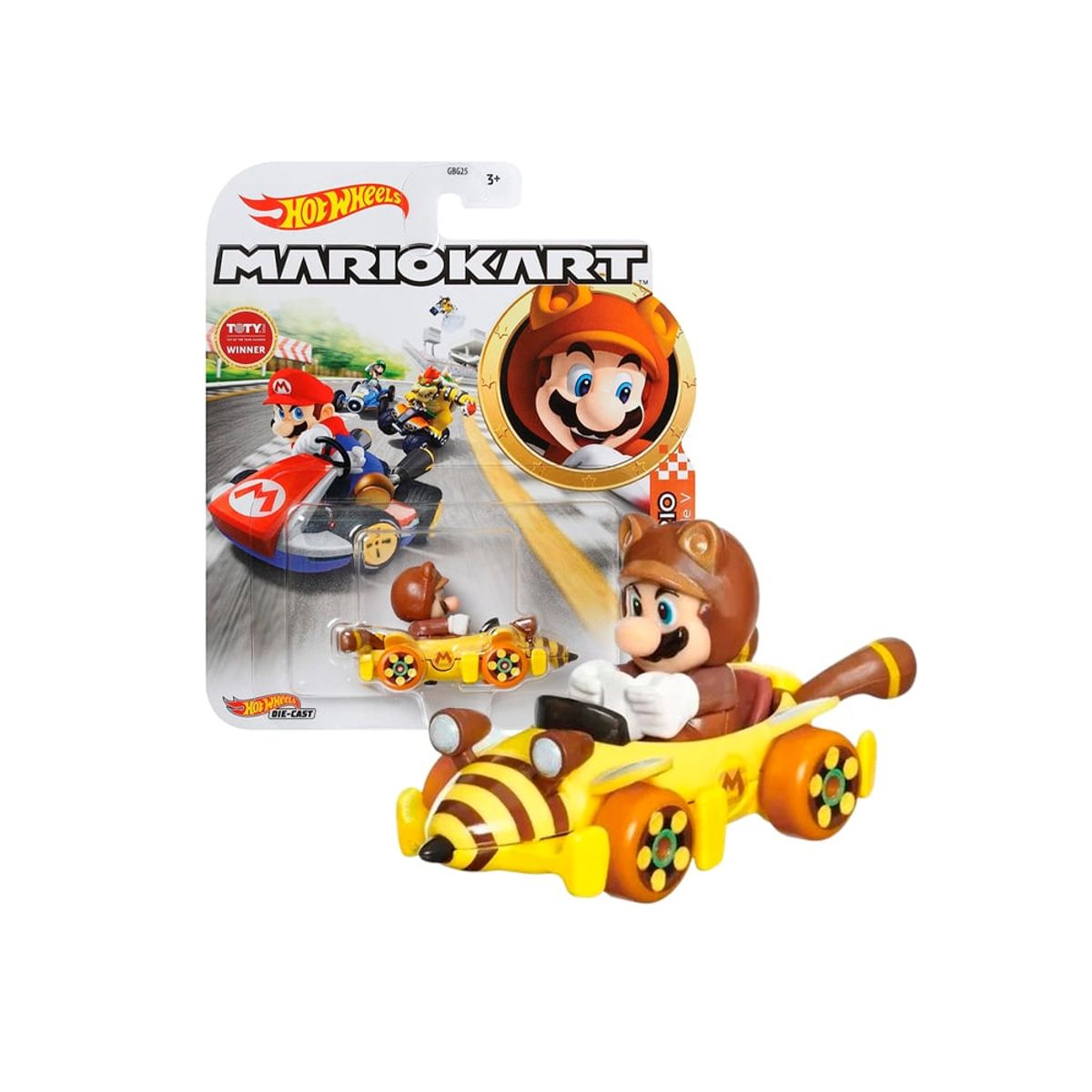 HOT WHEELS - Hot Wheels Mario Kart Tanooki Mario Modelo A