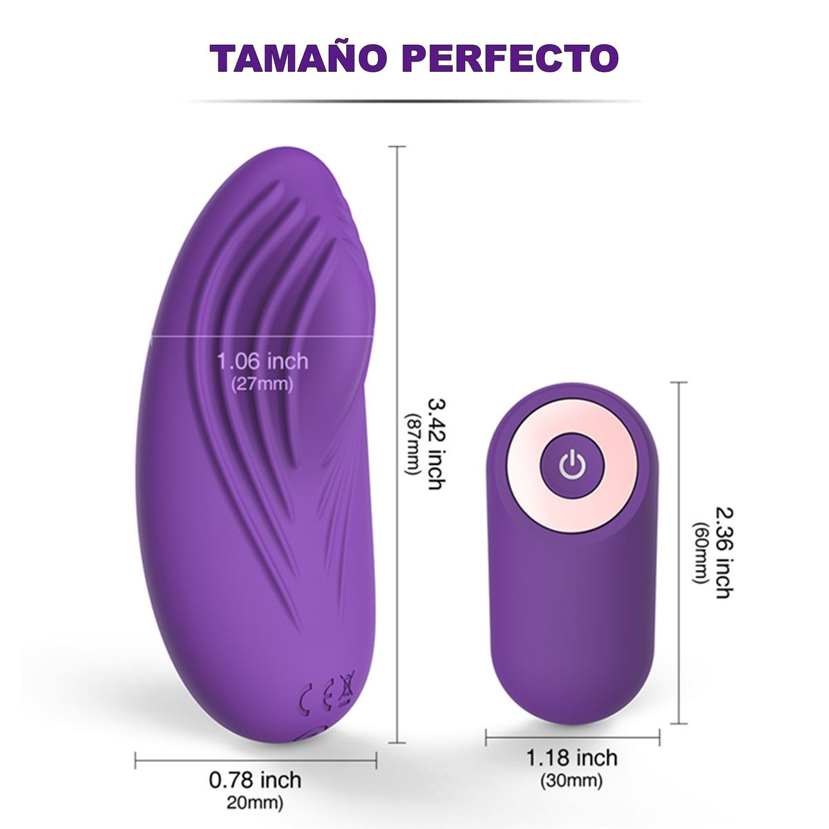 GENERICO - Vibrador Portatil - Control Remoto en Color Negro