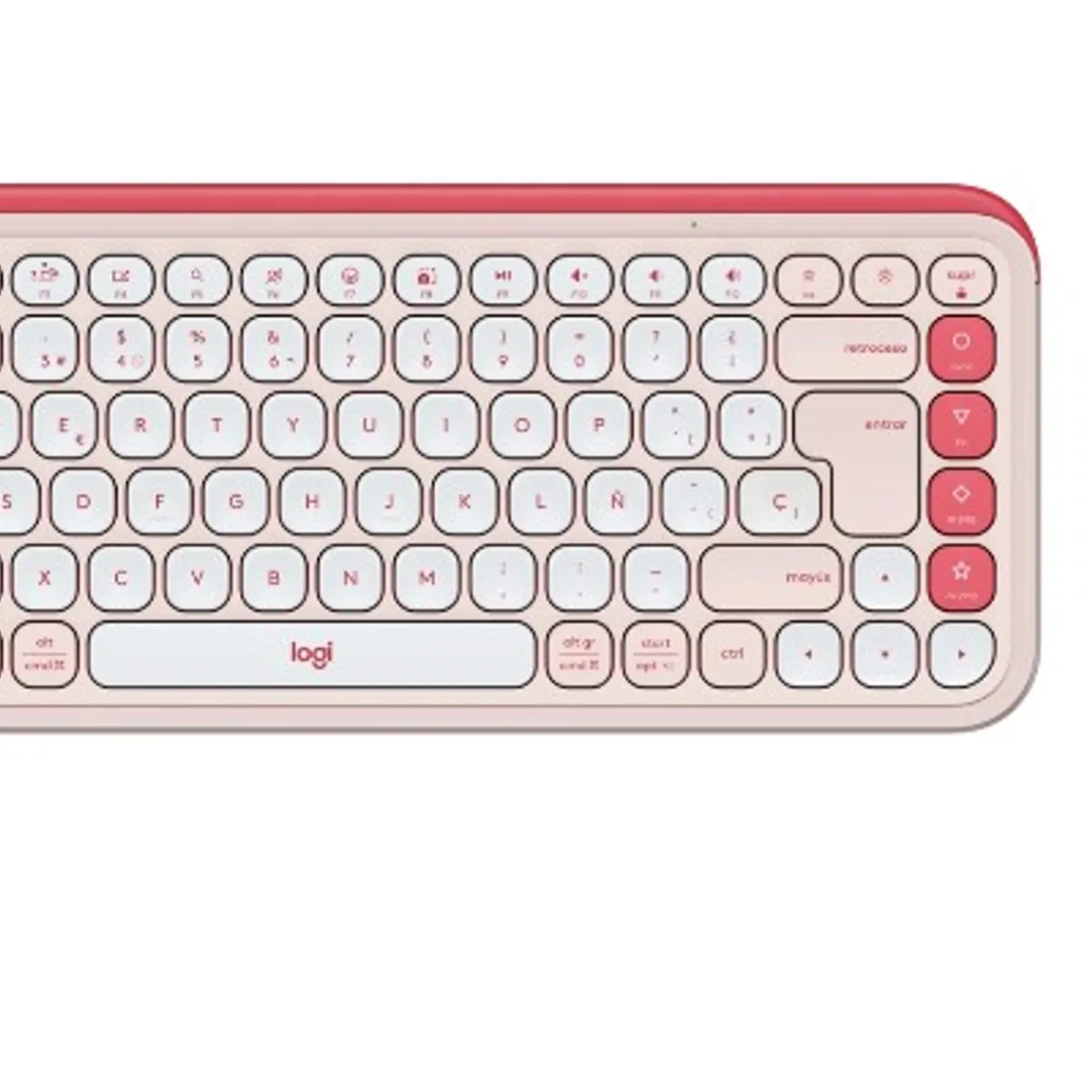 LOGITECH - Teclado y Mouse Logitech Pop Icon Combo  Bluetooth Wireless Rosa