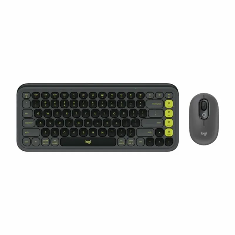 LOGITECH - Teclado y Mouse Logitech Pop Icon Combo  Bluetooth Wireless negro bk