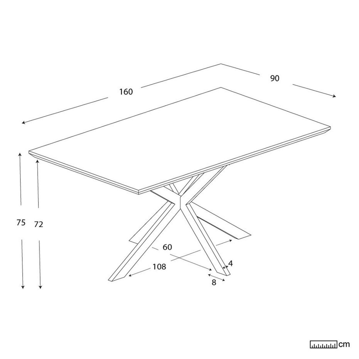 NACION MUEBLES - MESA ALICE COLOR MARRON NM