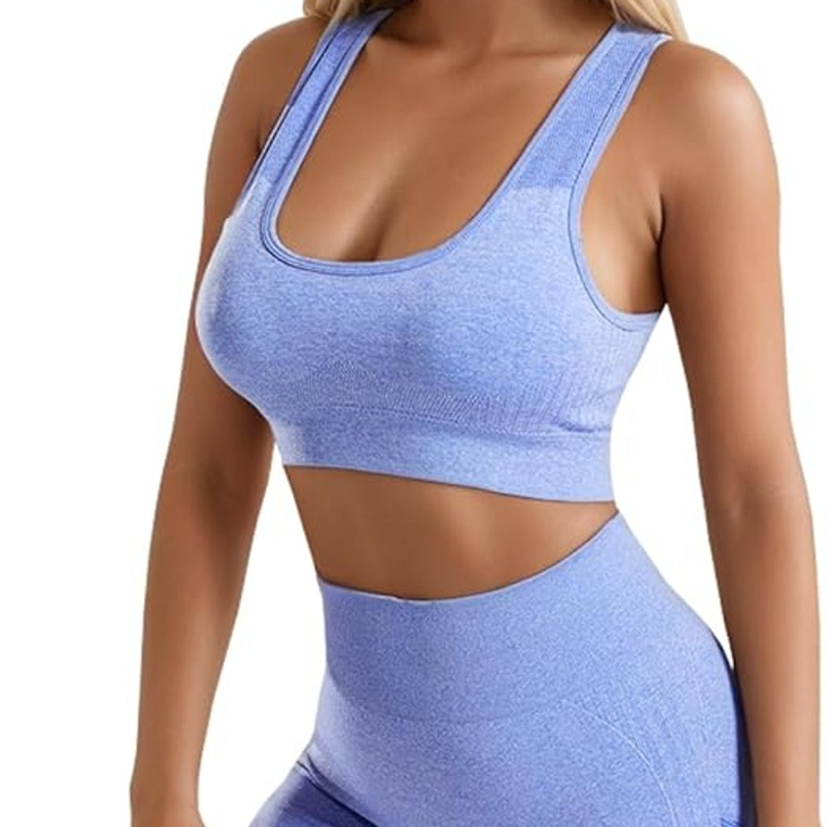 GENERICO - CONJUNTO DEPORTIVO LEGGIN +TOP VERANO CELESTE