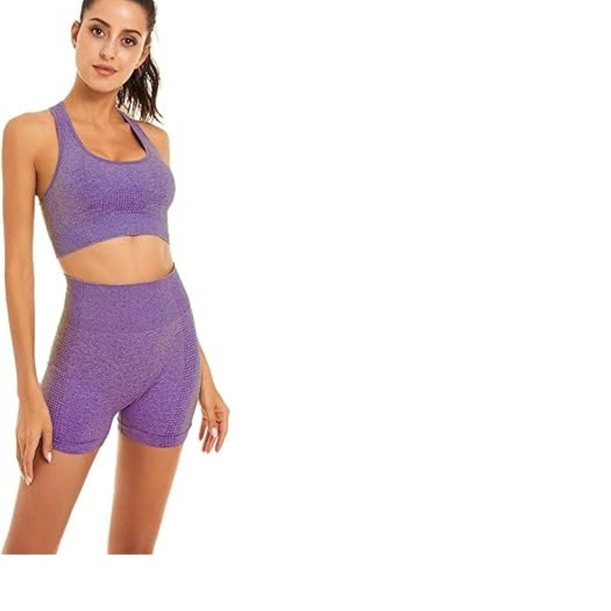 GENERICO - CONJUNTO DEPORTIVO LEGGIN +TOP VERANO MORADO