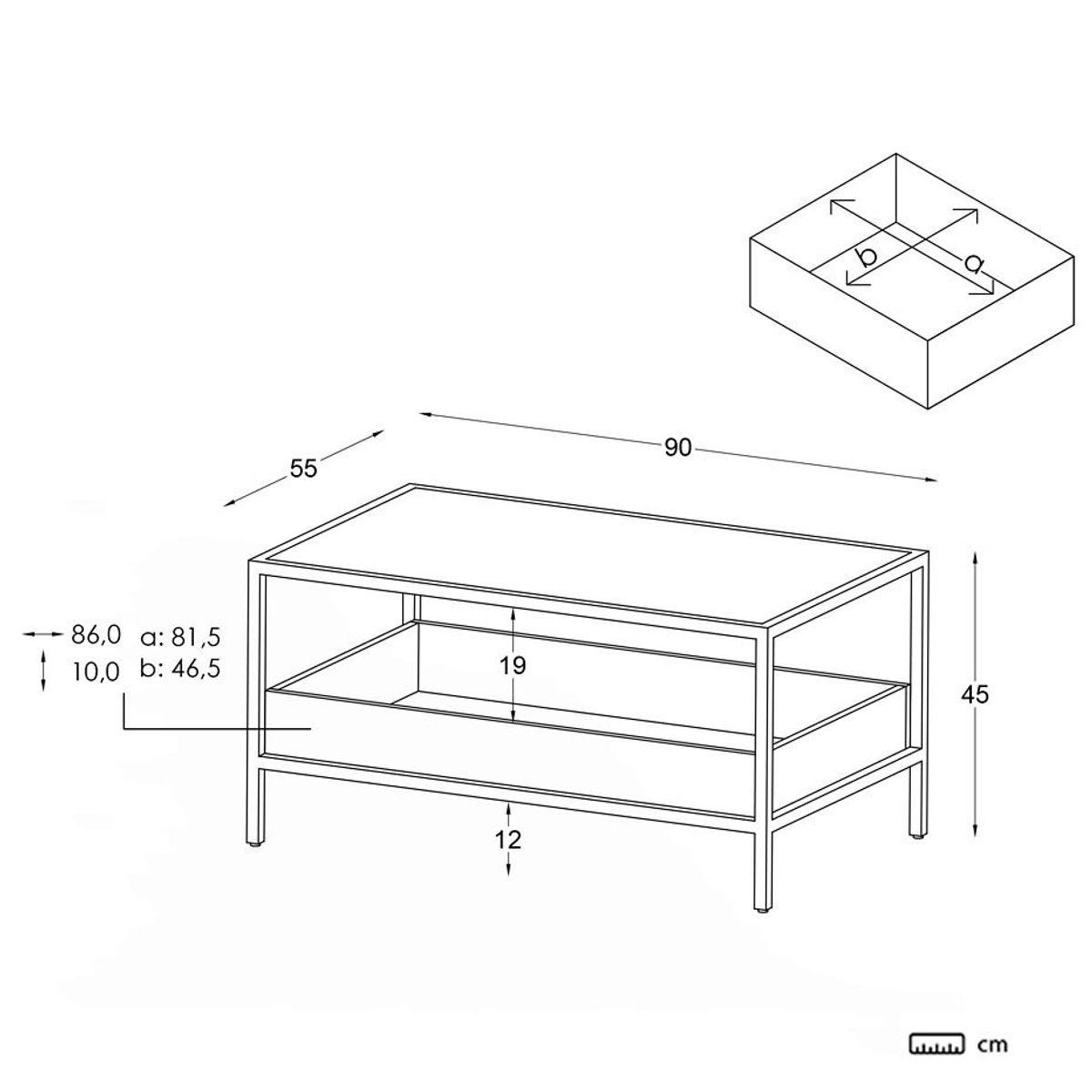 NACION MUEBLES - MESA DE CENTRO RITA COLOR DUNA NM