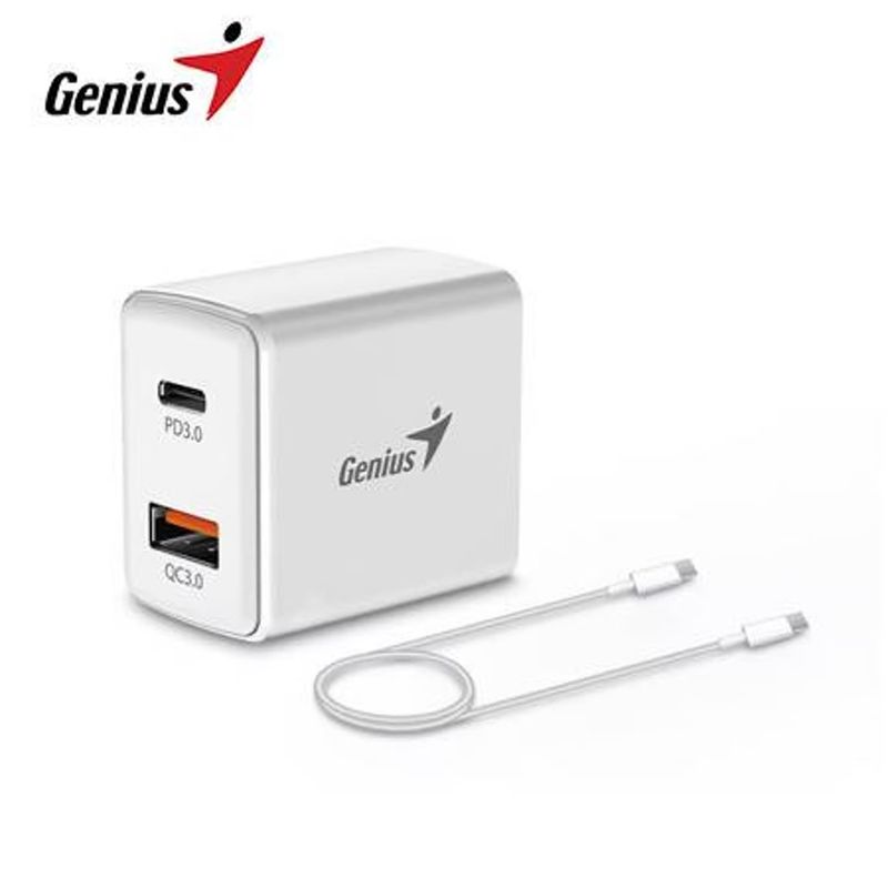 GENIUS - CARGADOR DE PARED GENIUS PD-20ACP 20W USB-C BLANCO