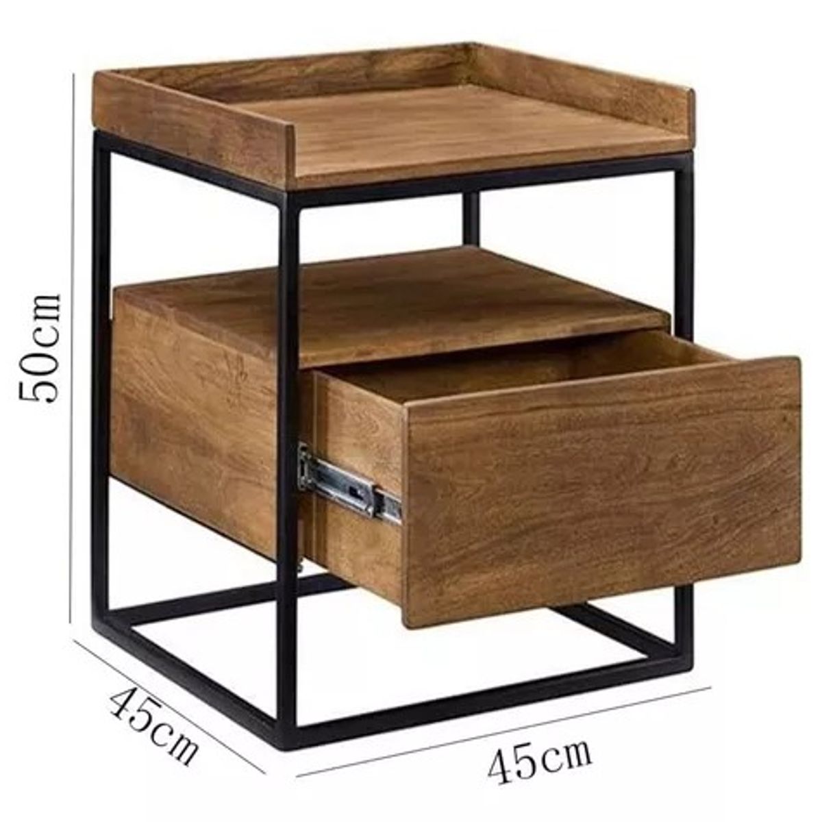 NACION MUEBLES - VELADOR LIMA COLOR MARRON NM