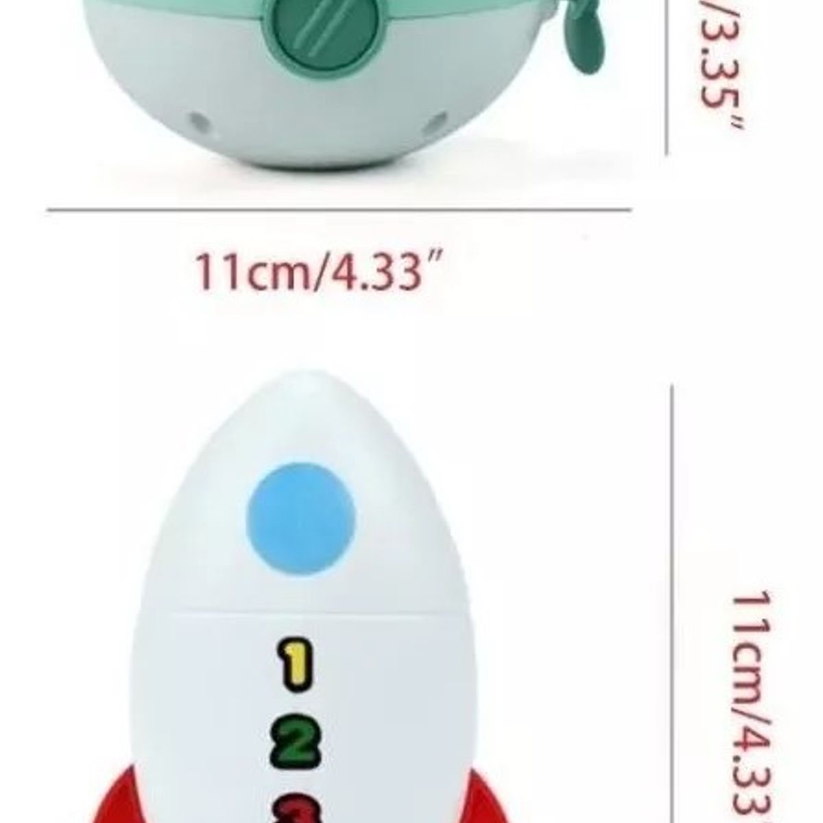 GENERICO - Set de juguete de baño Rocket y Submarino