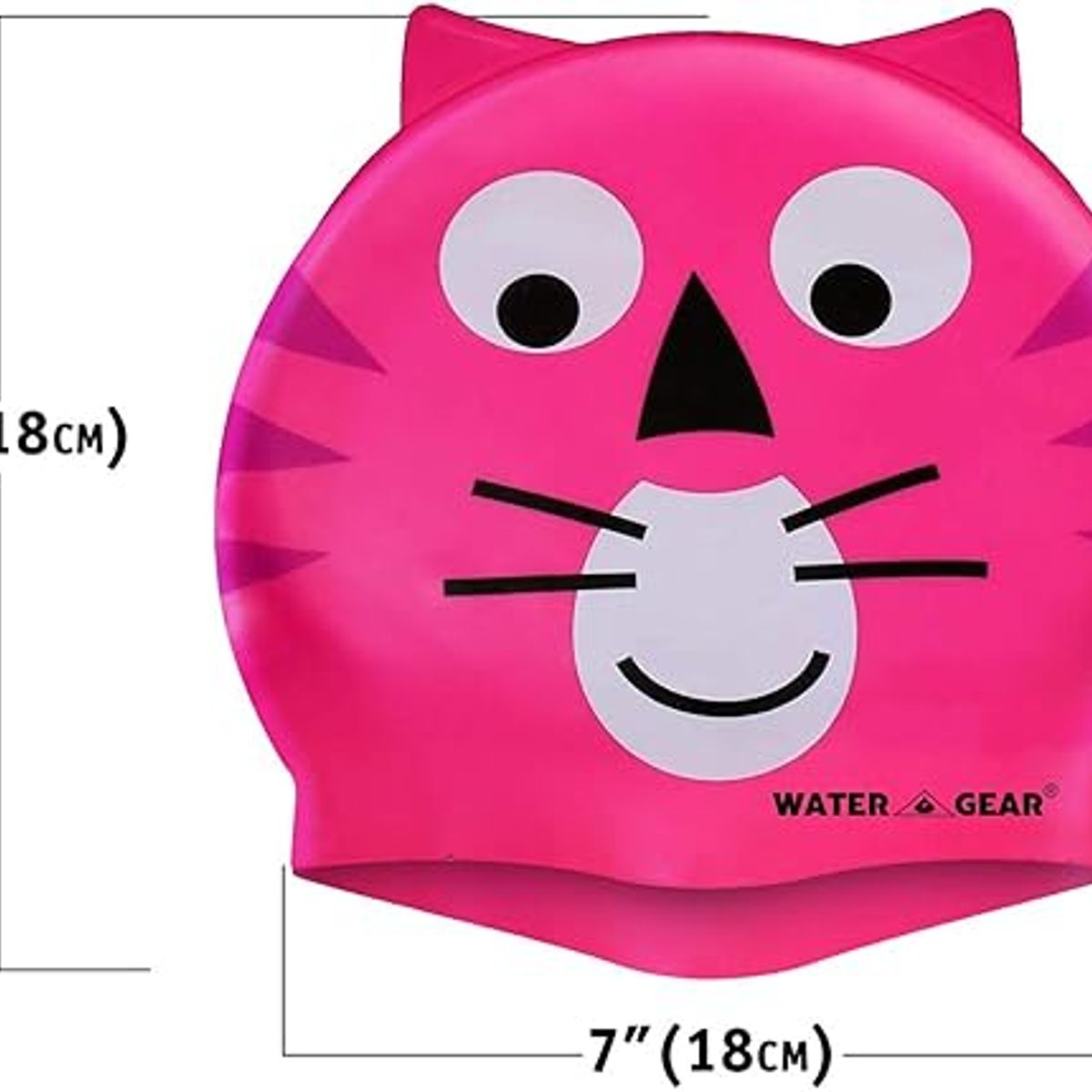 GENERICO - Gorro de Natación para Niños Silicona Modelo gato rosa