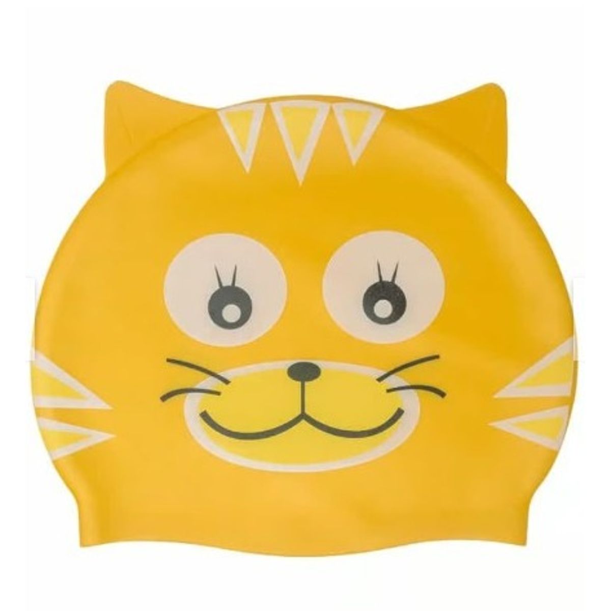 GENERICO - Gorro de Natación para Niños Silicona Modelo gato amarillo