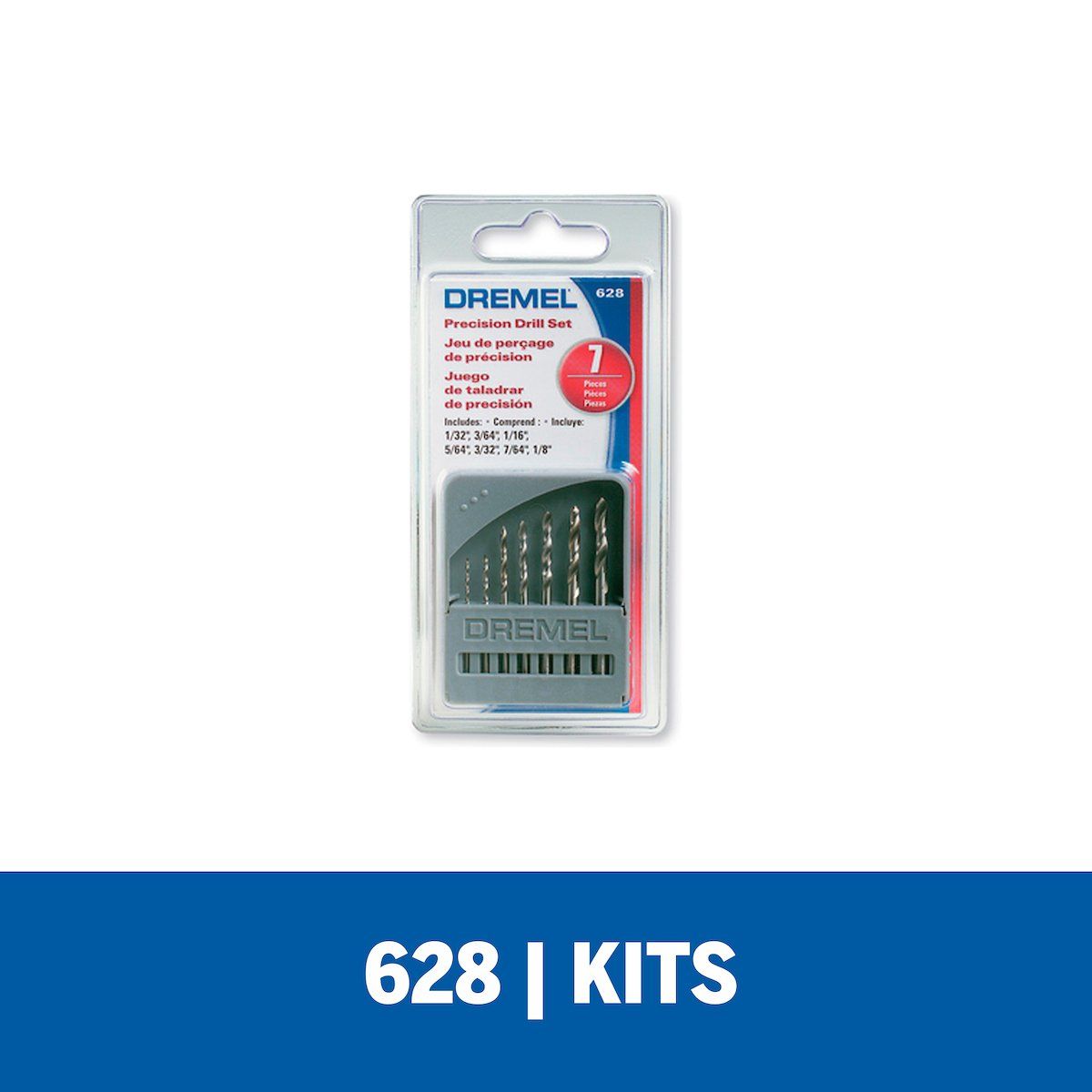 DREMEL - Juego De Brocas Hss Dremel Para Madera 7 Piezas 1/8 -1/32