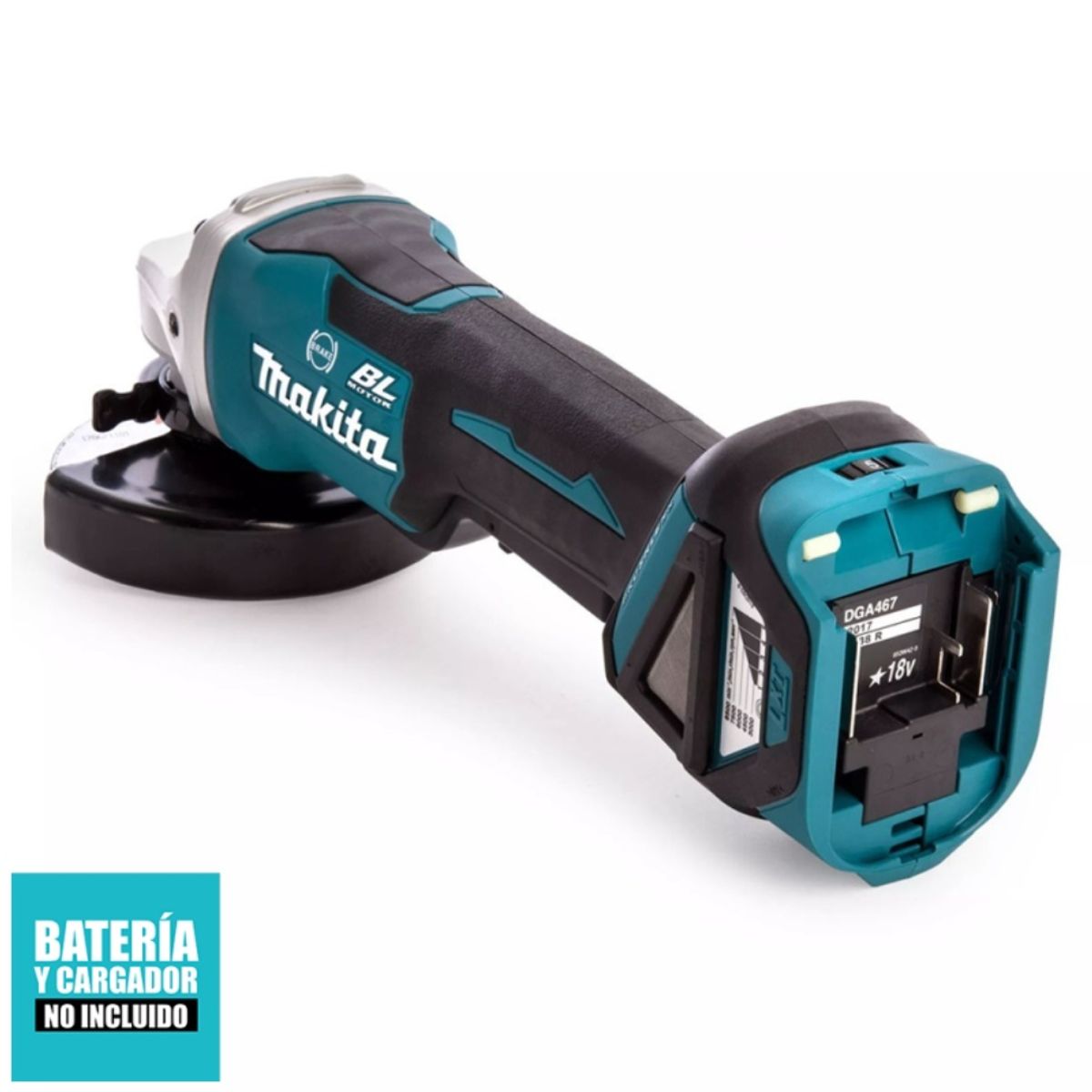 MAKITA - Esmeril Angular 4-12 18v Dga467z Var Bl Hmuerto Sin Bateria