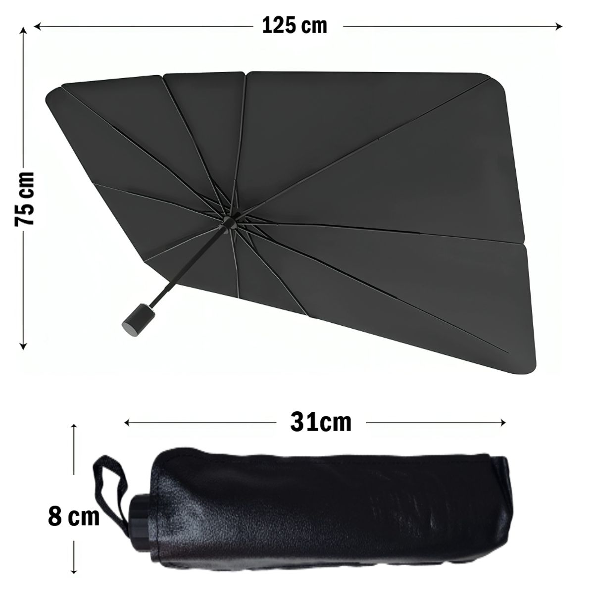 GENERICO - Tapasol Protector Uv Frontal Plegable 125x75cm