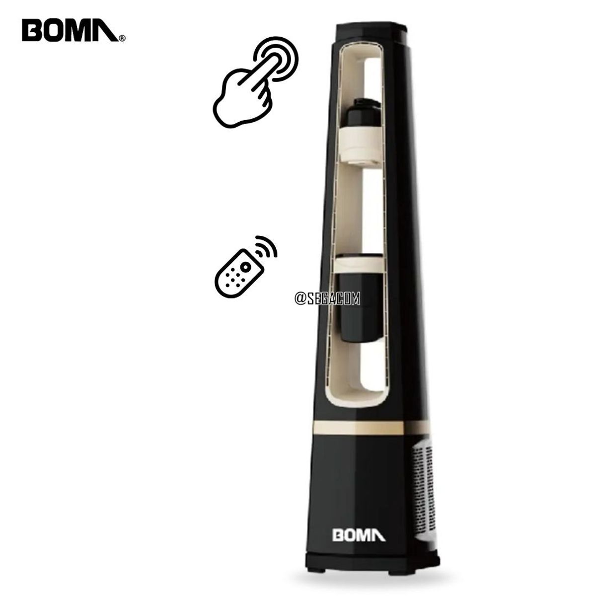 BOMA - Ventilador de Torre Sin Aspas 5 en 1 -CHICAGO- Black