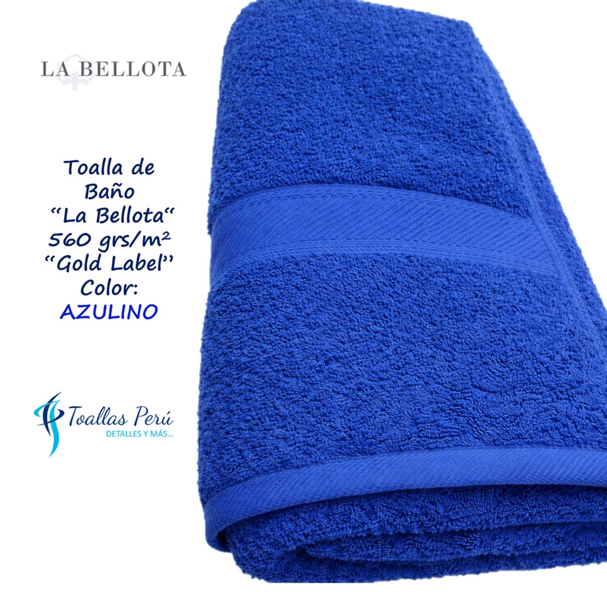LA BELLOTA - Toalla de Baño "Gold Label" 560 grs/m2 "La Bellota" Azulino