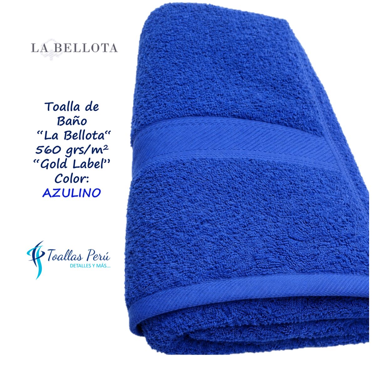 LA BELLOTA - Toalla de Baño "Gold Label" 560 grs/m2 "La Bellota" Azulino