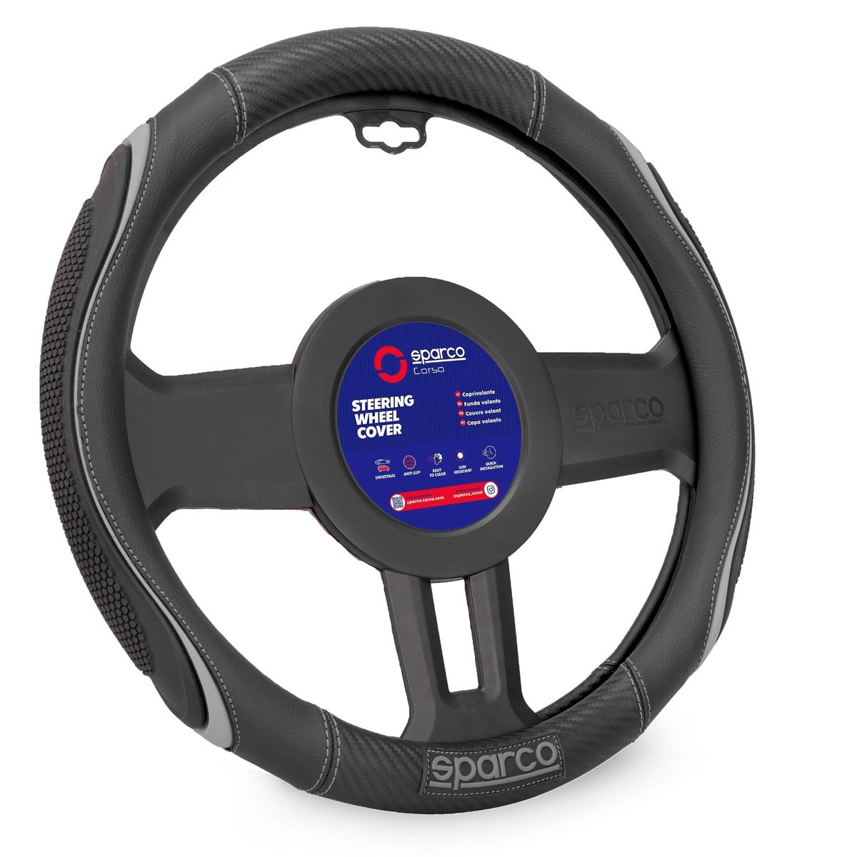 SPARCO - Funda de Timon Sparco fibra carbono plomo Sps138