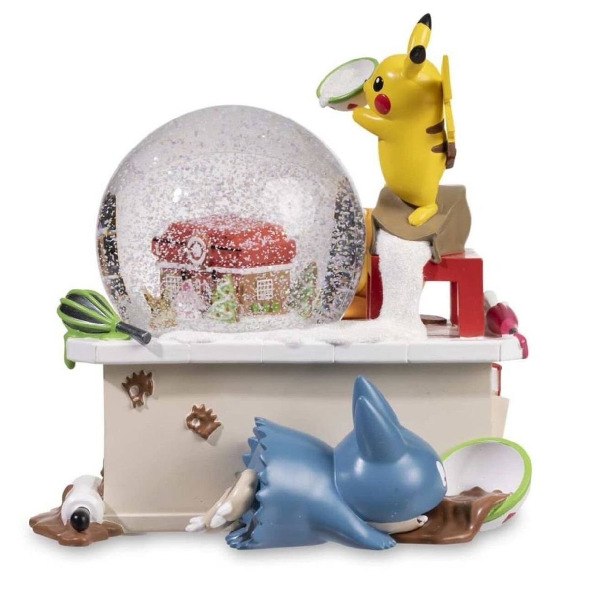 POKEMON - Figura Pokemon Pikachu  Munchlax Teddiursa Globo De Nieve Navideño