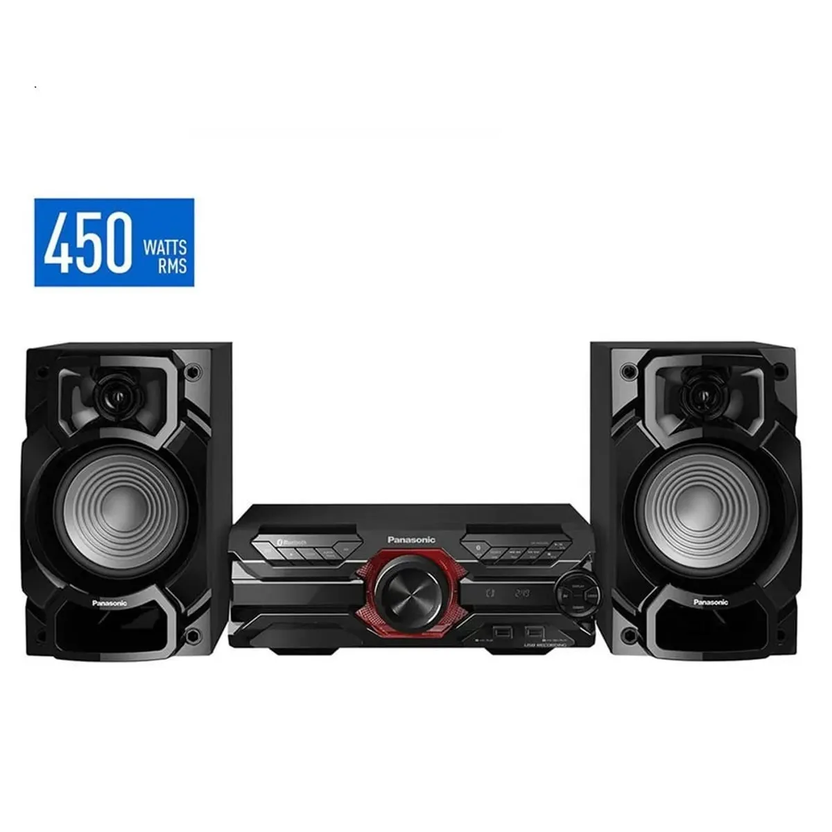 PANASONIC - Equipo de Sonido Panasonic SC-AKX320PSK Bluetooth 450 Watts RMS Negro