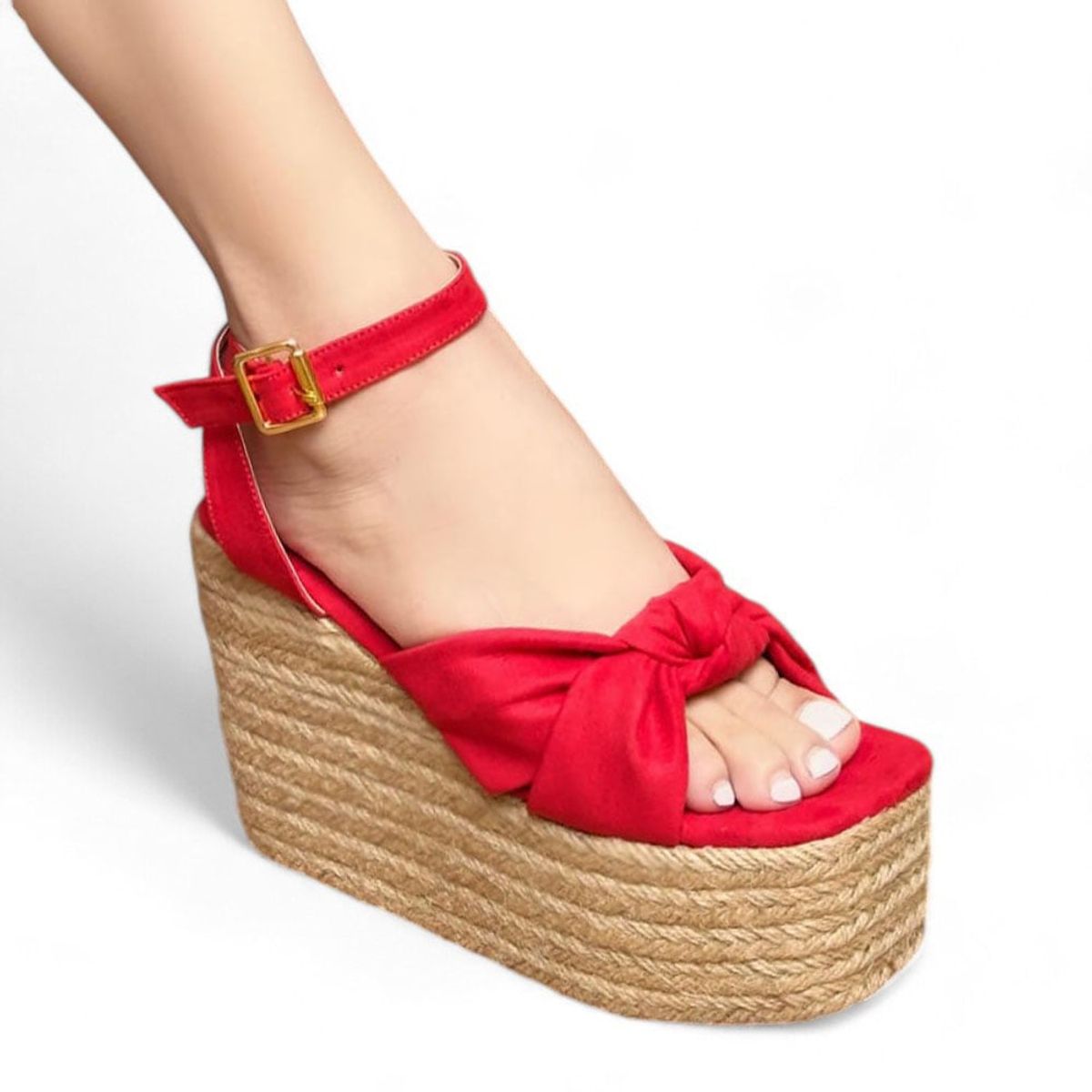 GENERICO - Sandalia Mujer Yomar Err. Precio Plataforma Envuelta 2086L-58 Taco 9 Planta Liviana