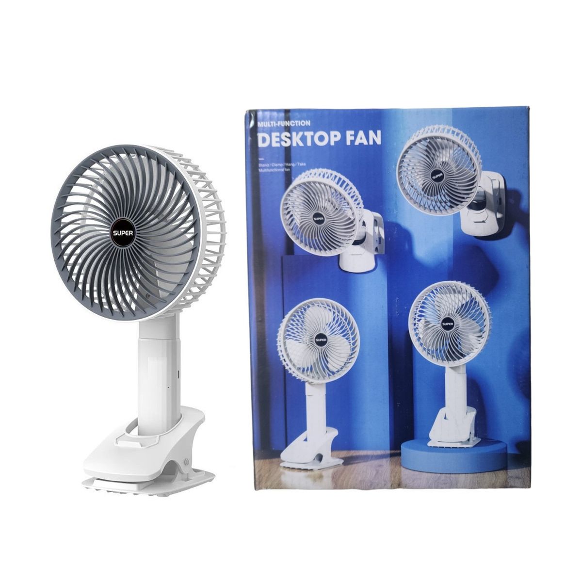 GENERICO - Ventilador portátil de 29cm x 16.5 con  recargable 448