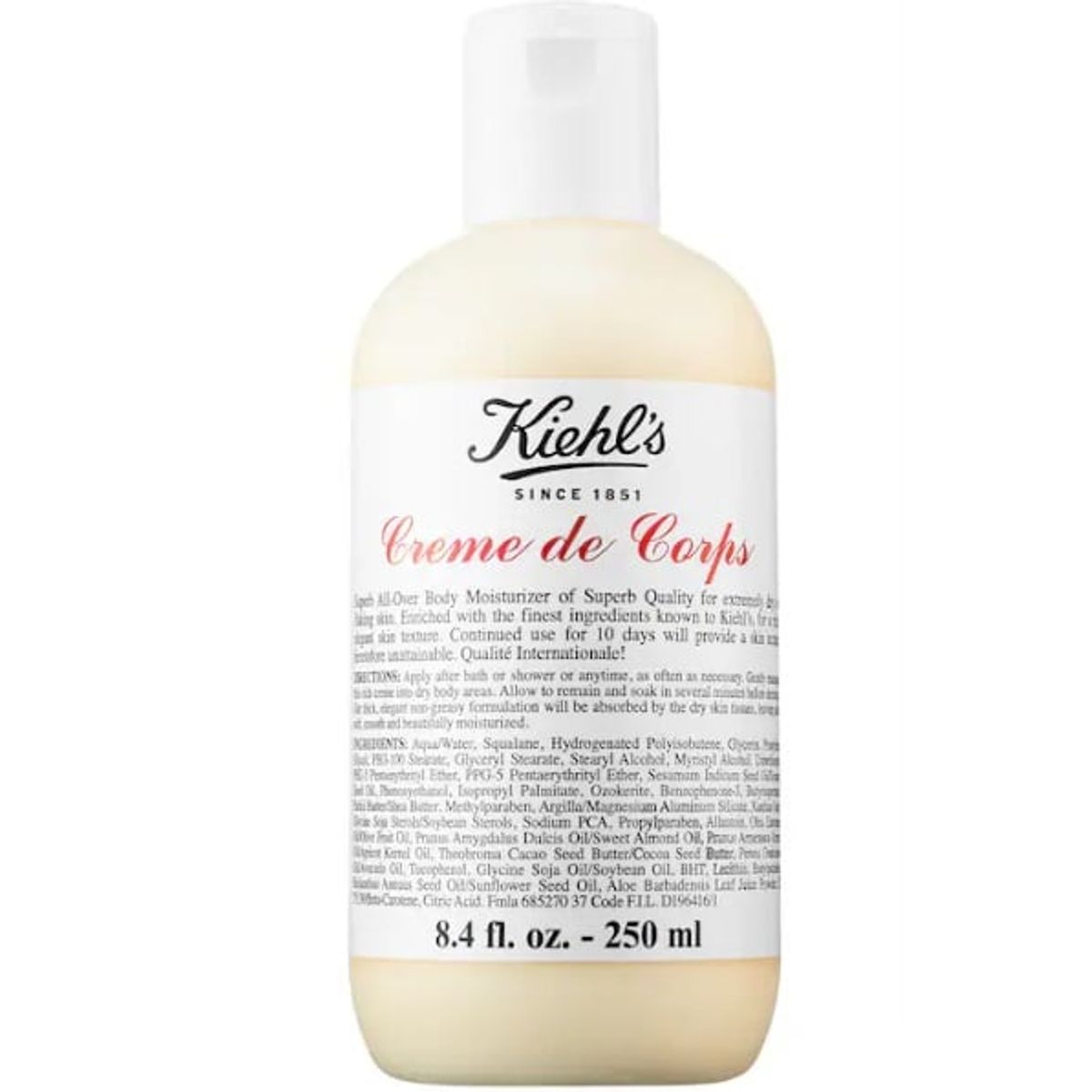 KIEHLS - Kiehls 250mL Crema Hidratantes Corporales Body Lotion Con Squalane