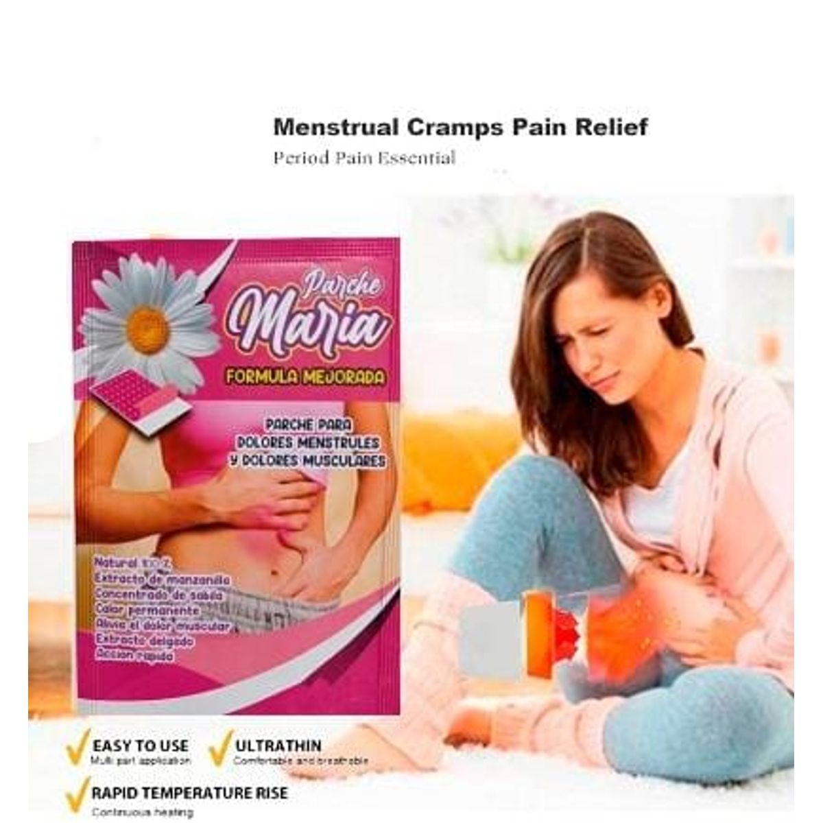 GENERICO - Pack 3 parches alivio mestrual